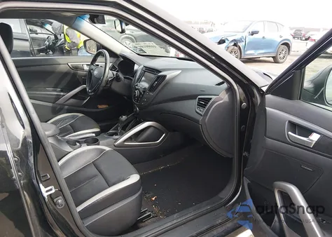 2013 Hyundai Veloster Turbo W/Black из США, поврежденный, VIN KMHTC6AE0DU156387